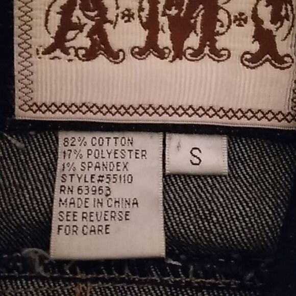 A.M.I. Y2K Jean Jacket Size Small 3/4 Sleeve NWOT - Picture 12 of 13